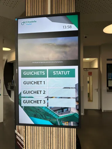 &Eacute;cran de rappel pour l'H&ocirc;pital de la Citadelle