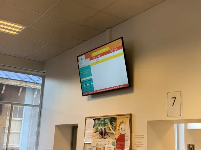 Affichage dynamique CPAS file d'attente Ixelles