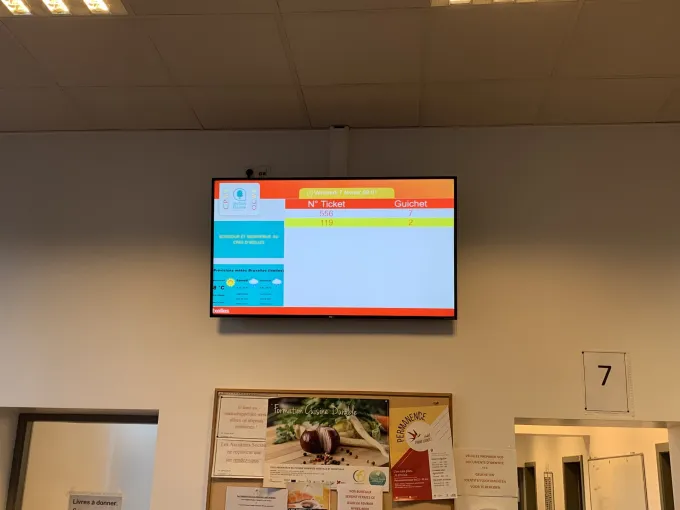 affichage dynamique CPAS gestion files d'attente Ixelles