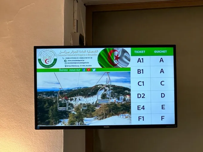 &eacute;cran affichage dyna ambassade alg&eacute;rie