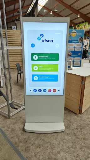 Totem pour AFSCA &agrave; la foire de Libramont