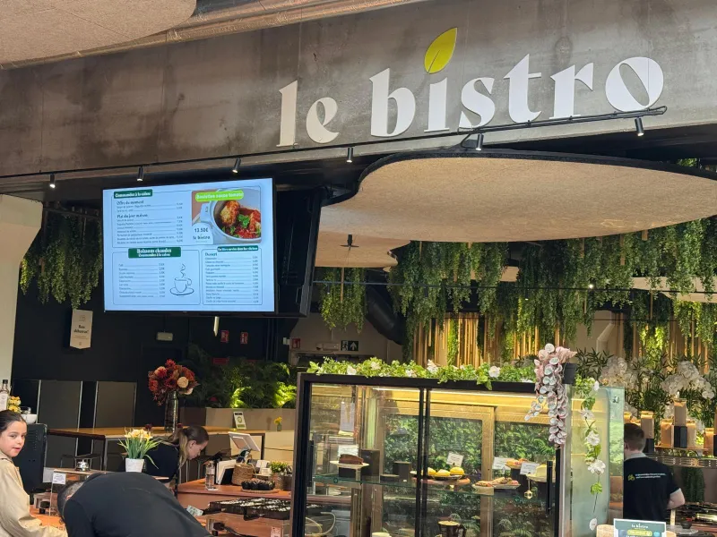 Ecran menu board affichage Tournesol Namur