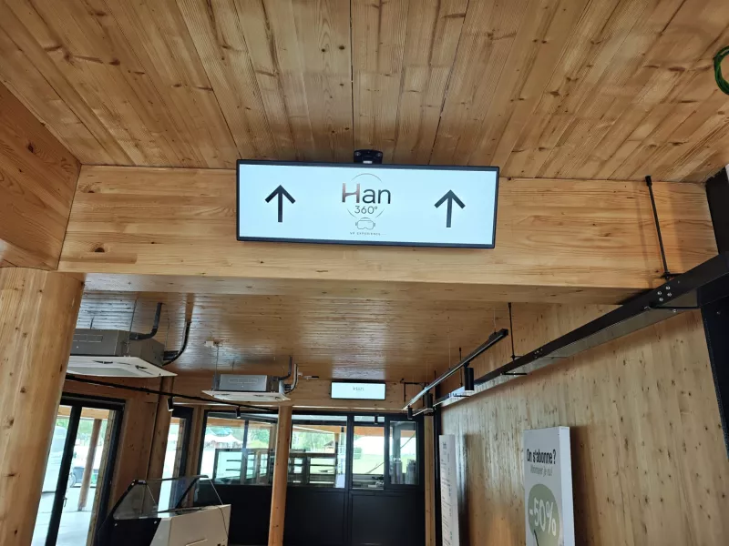 Ecran signalisation Grottes de Han