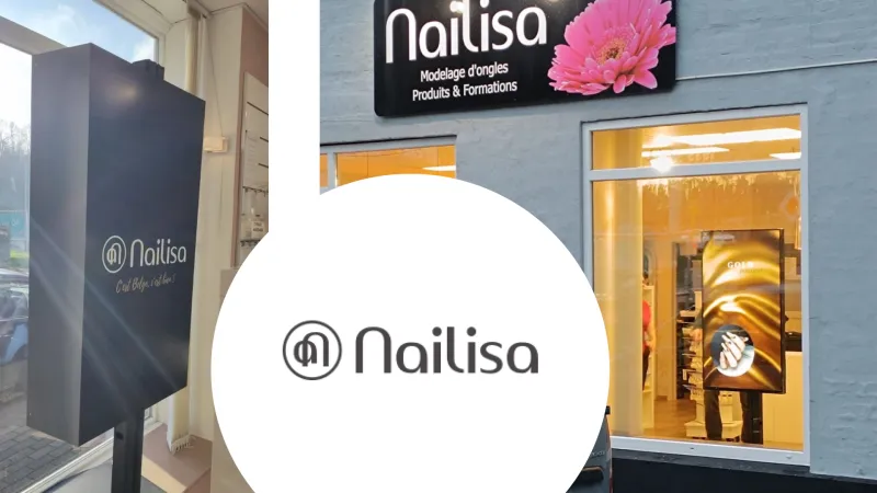 Des &eacute;crans vitrine pour une enseigne de cosm&eacute;tiques pour les ongles