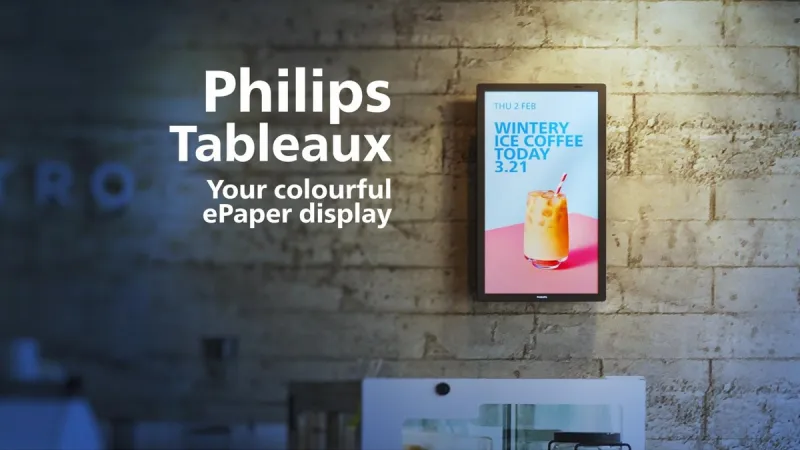 La nouvelle technologie d'&eacute;crans durables ePaper de Philips Tableaux