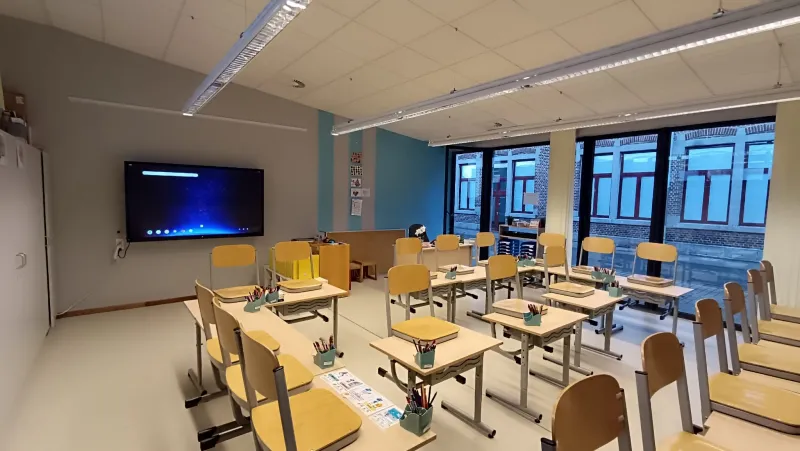 Ecrans interactifs dans l'&eacute;cole de Villers-Le-Bouillet