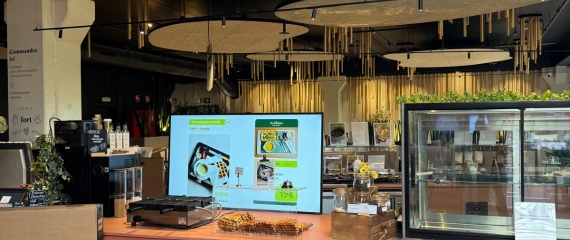 Affichage dynamique au Bistro Tournesols à Namur