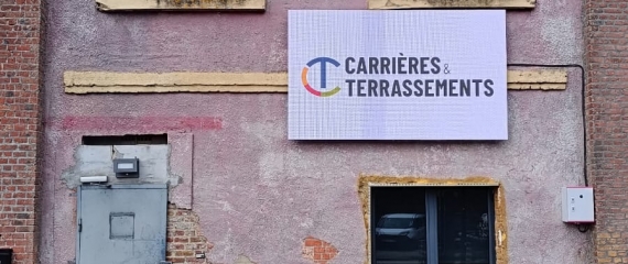 Écran LED outdoor pour Carrières & Terrassements (Groupe Jean Nonet)