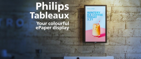 La nouvelle technologie d'écrans durables ePaper de Philips Tableaux