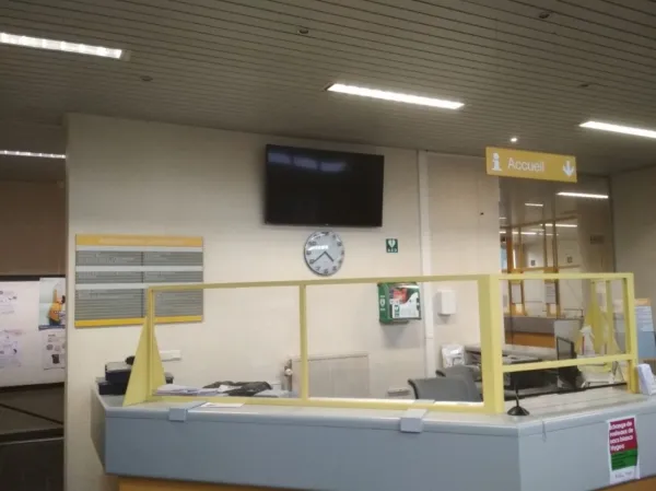 &eacute;cran affichage dynamique file attente framerie