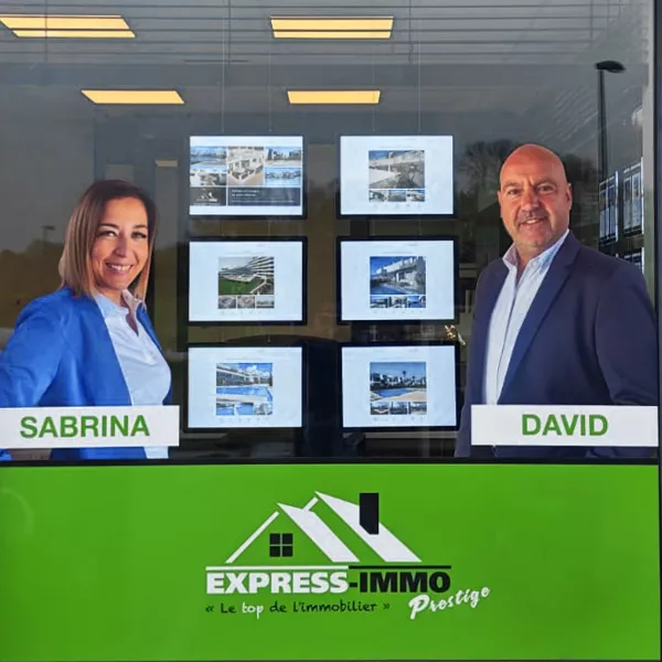 Express Immo &eacute;cran vitrine porte affichettes