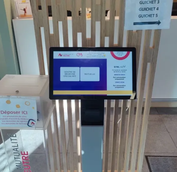 gestion de file d'attente borne tactile
